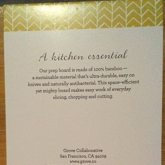 Grove Collaborative Bamboo Cutting Prep Wood Cheese Board Mini Charcuterie New - Picture 4 of 5